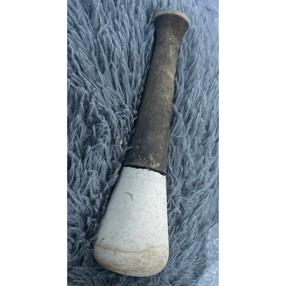 19th Century Apothecary Pestle Ceramic Wood #10 Pharmacy Collectable